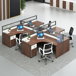 Escritorio de oficina de alta calidad partición cubículo estación de trabajo abierta escritorio 2 4 6 8 personas estación de trabajo de personal mesa de oficina - Product Image 1