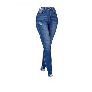 Jeans de Mujer con Botones, Cintura Alta, Pantalones de Mezclilla Clásicos de Cinco Bolsillos, Diseño de Herrajes Personalizados, Ropa de Mezclilla para Damas - Product Image 2