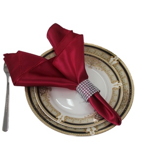 Khăn Trải Bàn Sang Trọng Chất Lượng Cao Khăn Ăn <span class=keywords><strong>Satin</strong></span> Trang Trí Khách Sạn Cho Đám Cưới Bằng <span class=keywords><strong>Polyester</strong></span> - Product Image 1