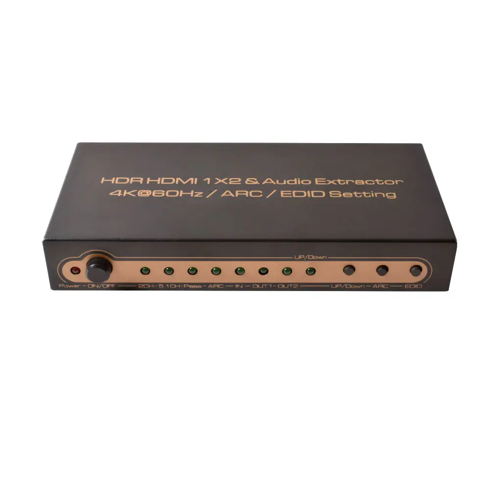 ASK 4K@60HZ 2x1 HDMI 2.0 SPDIF Splitter with ARC Function HDMI Audio Extractor