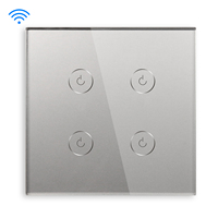 MVAVA 4 Gang 600W Interrupteur d'éclairage intelligent Tuya Interrupteur intelligent WIFI avec Alexa et Google Home