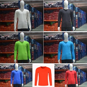 เสื้อยืดดรายฟิต 100% โพลีเอสเตอร์ เสื้อยืดเปล่าสำหรับงานซับลิเมชั่น เสื้อยืดพิมพ์โลโก้ตามสั่ง เสื้อยืดแขนยาวสำหรับผู้ชาย - Product Image 4