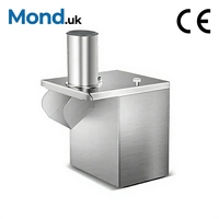Mond.uk Hachoir et trancheuse commerciale 2-en-1 pour légumes 100W en acier inoxydable, coupe-patates en dés 6-26mm, hachage 3mm pour cuisine