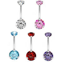 Xinfocus Anneau de nombril en titane 14G, piercing de nombril en acier inoxydable, bijoux de corps tendance pour femmes et hommes, piercing en titane G23
