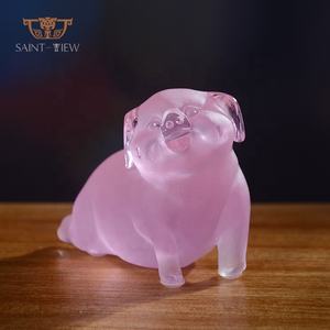 Sculptures en cristal de famille de cochons heureux miniatures, tendance mode polie 2025, décoratives, charmantes, pour la <span class=keywords><strong>Saint</strong></span>-Valentin, cadeau d'art de collection - Product Image 5