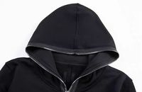 Série sombre 2025 Collection d'automne hommes nouvelle mode 100% coton manteau avec longue fermeture éclair capuche technique lavée vêtements d'hiver