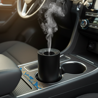 Diffuseur de parfum de luxe pour voiture, format cylindrique compact, pour porte-gobelet, machine à parfum OEM économe en énergie