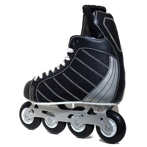 Chaussures de <span class=keywords><strong>patin</strong></span> de <span class=keywords><strong>hockey</strong></span> à roulettes en ligne en cuir professionnel bon marché pour hommes et garçons portant le ABEC-7 à 4 roues - Product Image 6