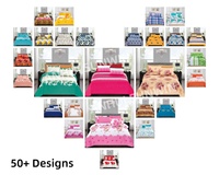 Ensemble de literie en microfibre écologique imprimé floral, 6 pièces, taille Queen/King, avec 4 taies d'oreiller, toutes saisons, moderne
