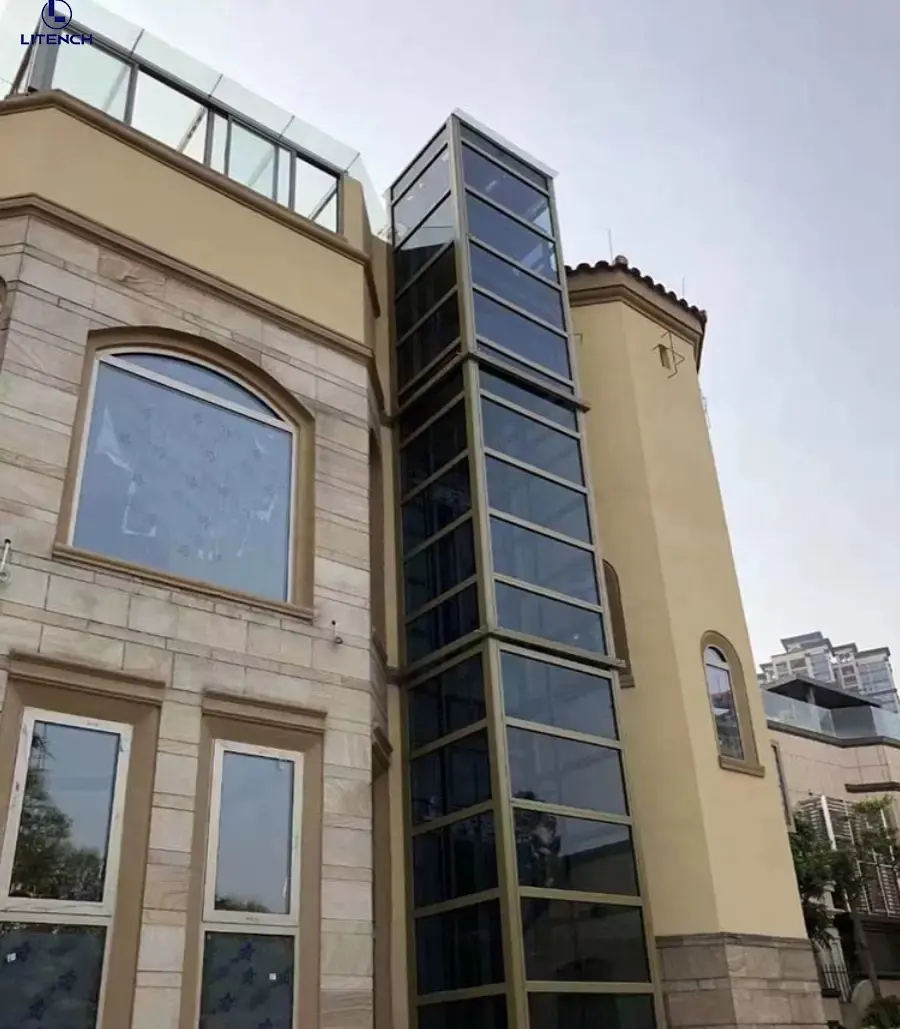 2024 modern home elevator 3 floor villa hydraulic outdoor lift elevator for house