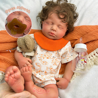 Poupées Reborn en Silicone Peintes à la Main de 20 Pouces pour Filles/Garçons LouLou, Corps Entier en Silicone Souple, Cheveux Implantés Lavables, Vente en Gros