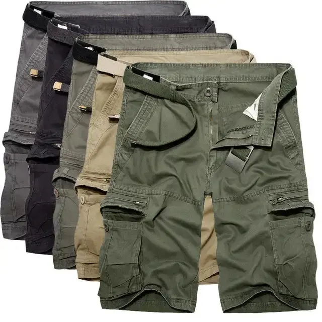 Venta al por mayor para hombre nuevo estilo utilidad Cargo medio pantalones cortos con bolsillo personalizado Nylon Cargo pantalones cortos para hombres