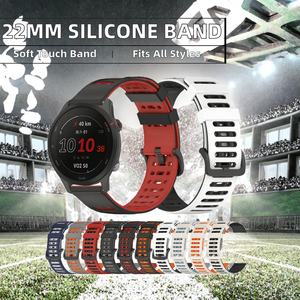 Bracelet en silicone respirant de 22 mm pour montre connectée Garmin Forerunner 265/255 <span class=keywords><strong>Vivoactive</strong></span> 4/Venu 2/Venu 3/Active, bracelet de sport - Product Image 2