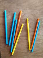 Bâtons de sucettes alimentaires à simple ou double, avec bec simple ou double, de qualité alimentaire 80*3.5MM, emballage de bonbons, bâtons de barres de sucettes en plastique
