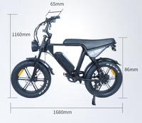 Vélo Électrique V8 Max 1000W Tout Suspendu, VTT Hybride à Moteur Central 45km/h pour Hommes