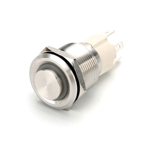 Hoge stroom 10A 19mm ring hoge kop momentane vergrendelende metalen drukknop aan/uit schakelaar moderne drukknop lichtschakelaar - Product Image 1