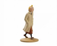 Statue en résine grandeur nature sur le thème de Tintin, sculpture de dessin animé personnalisée en FRP pour point de prise de vue, ensemble de figurines d'action en résine Tintin
