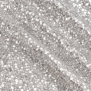 Vestido de Noche Formal OEM con <span class=keywords><strong>Lentejuelas</strong></span> Plateadas, Tirantes Finos, Escote Corazón, Columna, Abertura Alta y Largo hasta el Suelo - Product Image 3