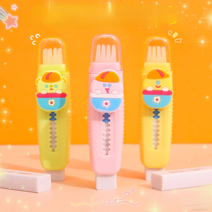 Gomme créative en caoutchouc en forme d'ours de dessin animé pour étudiants, sans résidus, gomme modifiée - Product Image 2