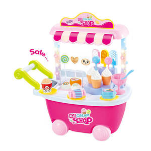 Chariot de Glaces Jouets pour Enfants, Ensembles de Cuisine en Plastique, Camion de Restauration, Jeu d'Imitation, Chariot de Glaces Jouet pour Enfants - Product Image 1