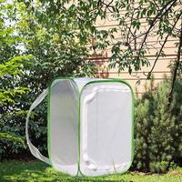 Cage pliable pour animaux de compagnie à motif solide avec fermeture à glissière Cage à insectes et filet à papillons pour insectes pour les propriétaires d'animaux domestiques