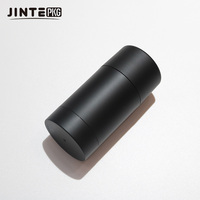 Tube de déodorant vide en plastique PP recyclable noir mat, 30ml 50ml 75ml 90ml, avec mécanisme rotatif
