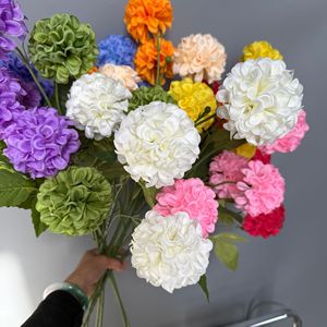 Flor de Crisantemo Artificial Jinxi, de Seda, 4-25-Q-1-4 Cabezas, Delicada, para Decoración de Bodas y Hogar - Product Image 3