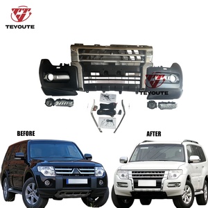 Grille de pare-chocs supérieure en ABS modifiée TEYOUTE à ajustement direct pour MONTERO <span class=keywords><strong>PAJERO</strong></span> V93- V97 2004-2016 à 17-26 – Remplacement - Product Image 1