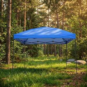 Tente pliante élégante 3x3m pour événements extérieurs, pavillon de jardin pour mariage ou fête, avec tissu Oxford imperméable et protection UV - Product Image 1