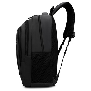 Minimalist <b>Backpack</b> 15 Inches Lightweight Multi <b>Compartment</b> Business Travel Student Schoolbag Unisex Black - Product Image 1