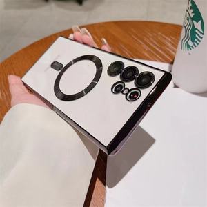 <span class=keywords><strong>Coque</strong></span> de téléphone portable magnétique en TPU galvanisé, étui Transparent en TPU pour <span class=keywords><strong>Samsung</strong></span> <span class=keywords><strong>Galaxy</strong></span> <span class=keywords><strong>S21</strong></span> S22 S23 <span class=keywords><strong>ultra</strong></span> - Product Image 3