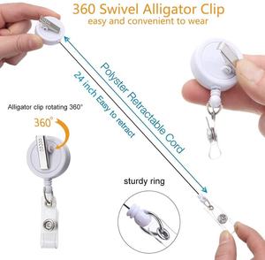 Accessoires <span class=keywords><strong>pour</strong></span> employés de bureau Bobine d'insigne rétractable <span class=keywords><strong>pour</strong></span> poisson en émail strass cristal animal avec pince crocodile - Product Image 3