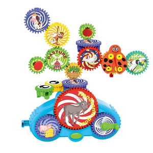 Bloques de Construcción STEM, Ladrillos de Juguete Técnicos para Ensamblar, Animales de Dibujos Animados, Cognición, Engranajes de Plástico DIY, Juguetes de Construcción Eléctricos Educativos - Product Image 1