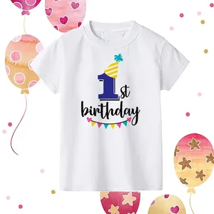 T-shirt in maglia a maniche corte per bambini unisex con stampa It's My 1-9 Birthday, regalo per la festa di compleanno - Product Image 4