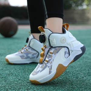 Scarpe da basket per bambini autunno-primavera con chiusura stringata, in mesh traspirante, punta tonda, scarpe sportive all'ingrosso con fibbia rotante - Product Image 2