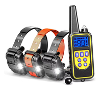 Collier de dressage électrique pour chien anti-aboiement, rechargeable et étanche, avec télécommande – Nouveauté !