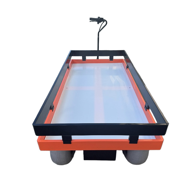 Outdoor Beach Cart with Big Balloon Wheels for Sand Heavy Duty Household Electric Small Cart 4 Wheels Platform Hand Cart Trolley