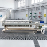 Équipement de déshydratation des boues personnalisé en usine, haute efficacité 50 ㎡   Presse à plaques pour la déshydratation des boues avec garantie d'un an
