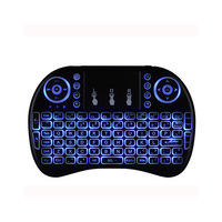 Mini Teclado Inalámbrico I8 con Retroiluminación de 3 Colores, Retroiluminación de 7 Colores, Ratón Aéreo I8, Pantalla Táctil USB, Cambio de Color para Android TV Box