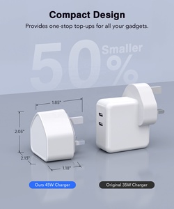 <span class=keywords><strong>Cargador</strong></span> de Viaje USB C HNT 45W PPS Super Fast Charging 2.0 para Reino Unido, Compatible con Samsung Galaxy S20 <span class=keywords><strong>S21</strong></span> S22 S23 S24 <span class=keywords><strong>Ultra</strong></span> - Product Image 3