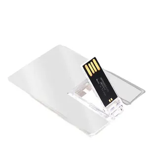 Unidad flash usb transparente de alta velocidad, tarjeta flash plana, 128MB-256GB