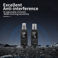 Sistema de Micrófono Inalámbrico Accuracy Pro Audio UHF-MTU003, Transmisor y Receptor de Micrófono Inalámbrico Enchufable