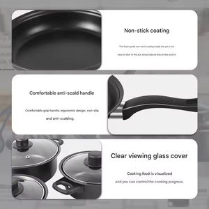 Juego de Utensilios de Cocina Antiadherentes de 13 Piezas, Duradero, de Granito, Olla, Sartén, Olla para Sopa, Cacerola para Leche, Espátula - Product Image 4