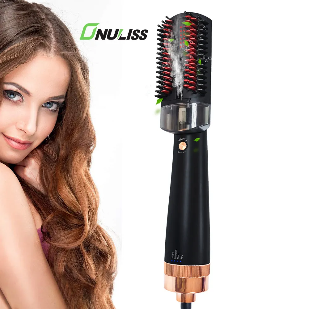 Salon professionnel vapeur fer à lisser lumière infrarouge peigne à air chaud brosse sèche-cheveux