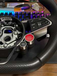 Volant de direction en fibre de carbone véritable avec affichage LED de vitesse et régime moteur, style sport, pour Audi R8 TT TTRS 2016+, personnalisable - Product Image 4