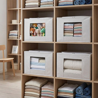 Organiseurs de vêtements empilables carrés pour armoire, modernes, luxueux, portables, imperméables, écologiques, boîtes de rangement pour vêtements à tiroirs pour la maison