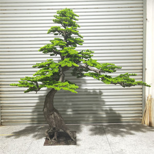 Árboles de bonsái de pino artificiales de plástico personalizables de alta calidad para decoración de interiores Árboles artificiales personalizables de alta calidad - Product Image 2
