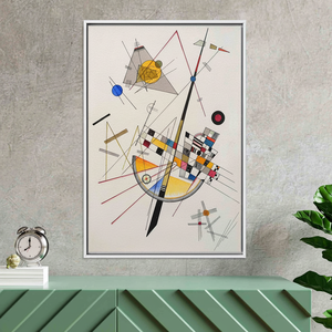 Delicate Tension <b>Printed</b> <b>Canvas</b>: <b>Abstract</b> Geometric Wall Art,WHITE FRAMED <b>CANVAS</b> - Product Image 3