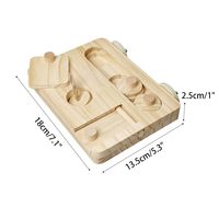 Jouets d'enrichissement interactifs en bois FSC&BSCI pour poulets, puzzle, distributeur de friandises à alimentation lente pour poussins