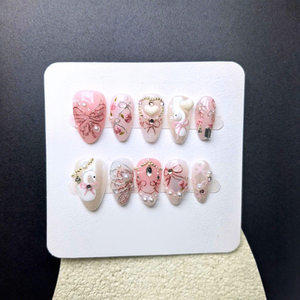 Haut de gamme de luxe fait à la main amandes courtes fournitures pour les ongles faux ongles en gros presse sur les ongles <span class=keywords><strong>Palette</strong></span> de fard à paupières artificielle - Product Image 1